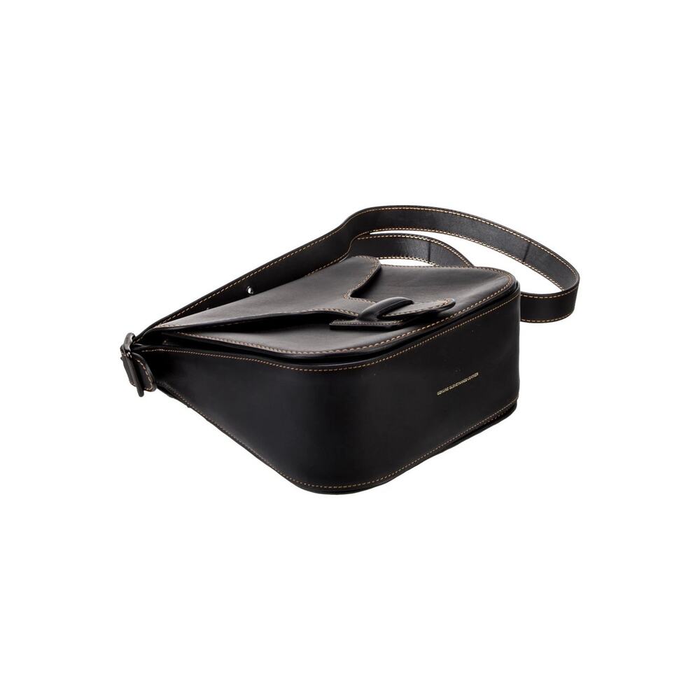 COACH Courier Bag Black contrast stitching flap crossbody shoulder unisex EUC - Picture 6 of 7